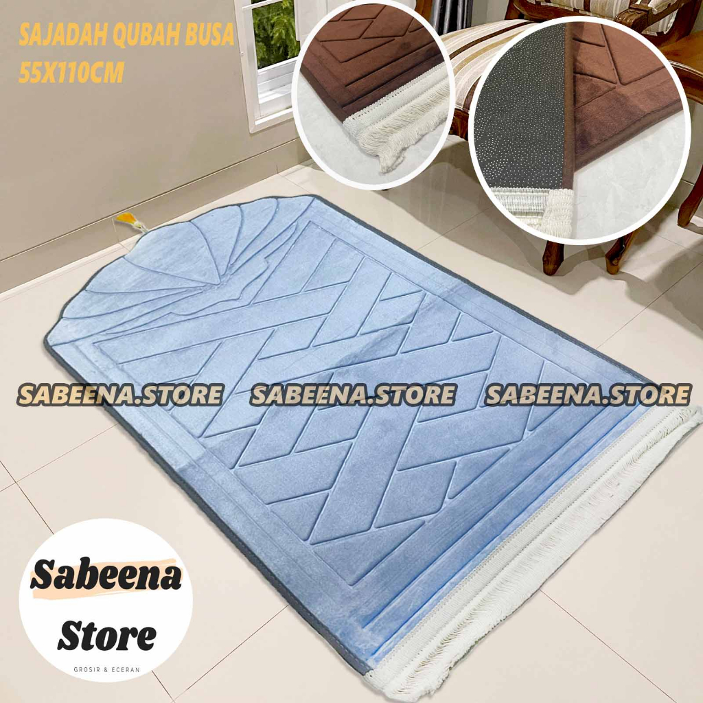 Sajadah Busa Qubah Midi 55x110cm Bahan Super Halus Dan Lembut &gt; Sabeena.Store