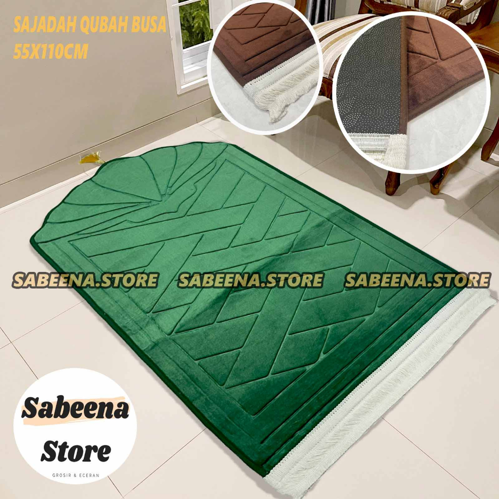 Sajadah Busa Qubah Midi 55x110cm Bahan Super Halus Dan Lembut &gt; Sabeena.Store