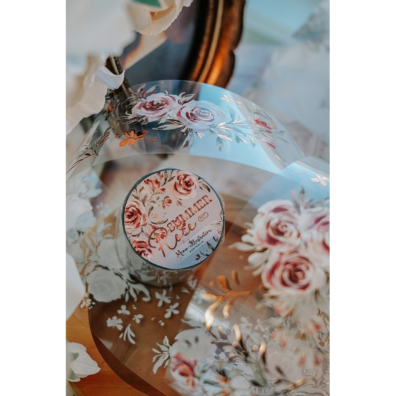 

Sample Meow Illustration Glossy PET Tape Summer Rose, Meant to Wither, Beautiful Butterfly perloop