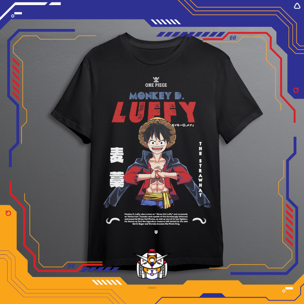 KAOS ZORO LUFFY ONEPIECE COTTON COMBAD 24S
