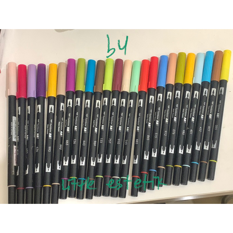 

Tombow ABT Dual Brush pen Preloved bekas pastel color bright color art hand lettering