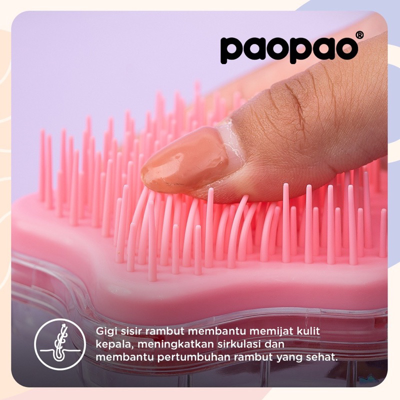 PAOPAO Detangling Hair Brush / Paopao Sisir