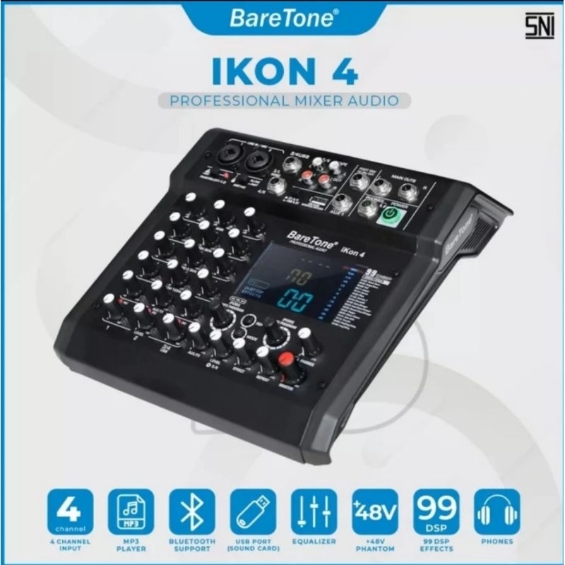 Mixer 4 channel Baretone ikon4 mixing audio ikon 4 original