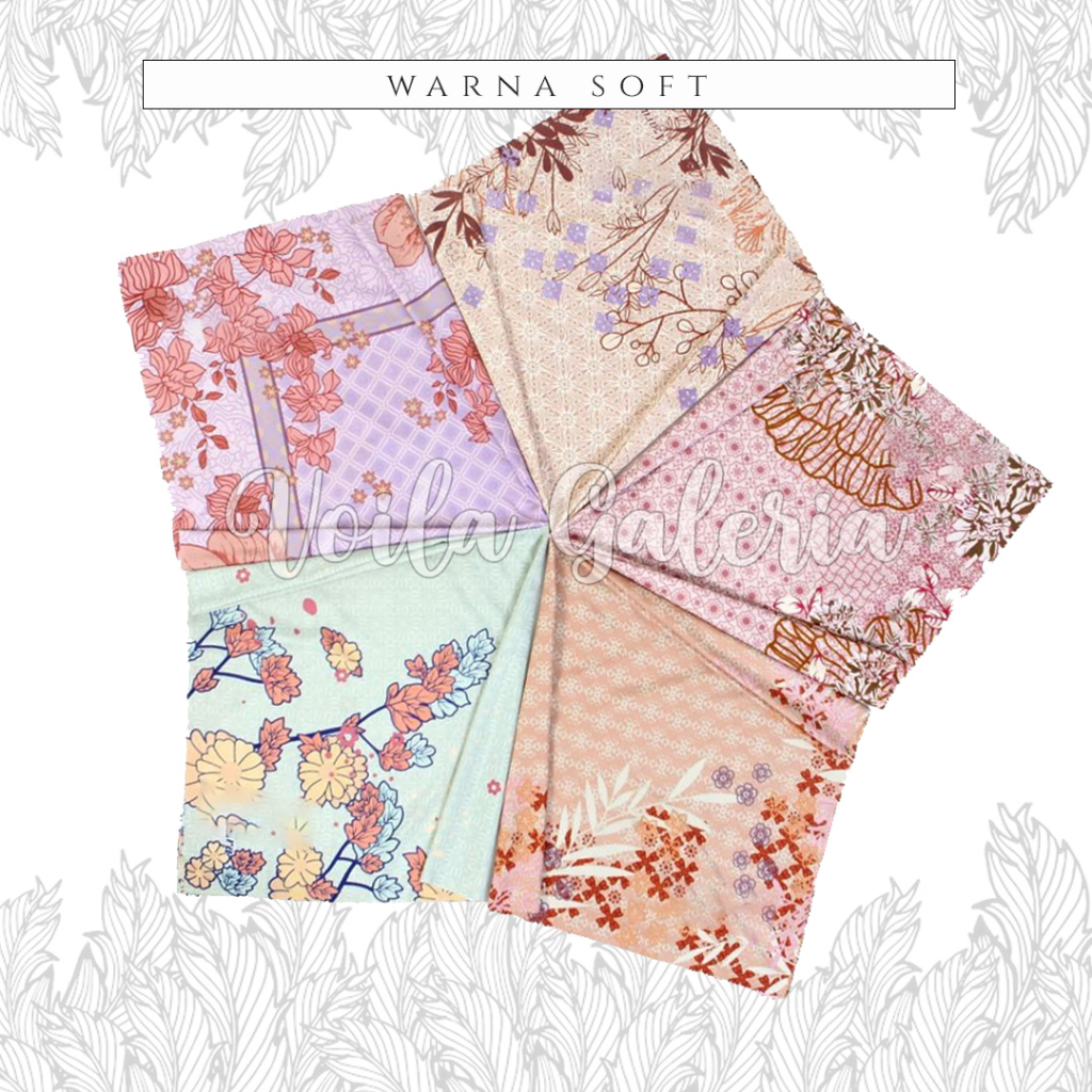 Hijab Segiempat Motif Premium Square - Kerudung Jilbab Voal Oleh Oleh Haji Umroh