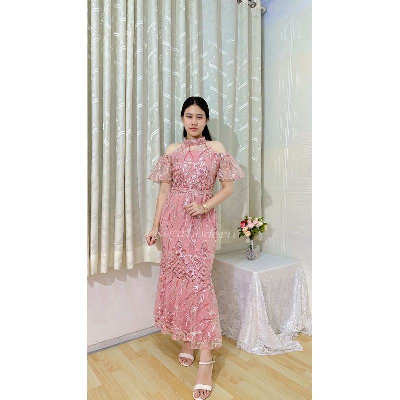 New Product Ken-267 Long Dress duyung wanita Pesta gruadiationKondangan Wanita Mewah Elegant Korean Look Dress Bridesmaid Dress Wisuda Free Tali Pingga