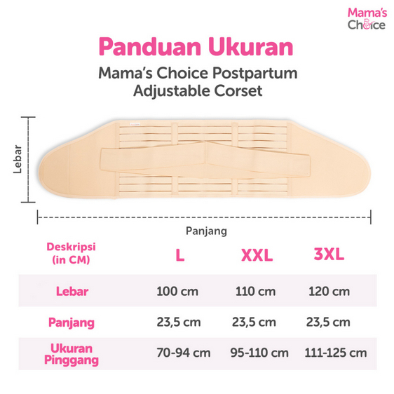 Korset Melahirkan | Postpartum Adjustable Corset Mama's Choice (Korset Ibu Melahirkan/Gurita Ibu Melahirkan setelah Cesar))