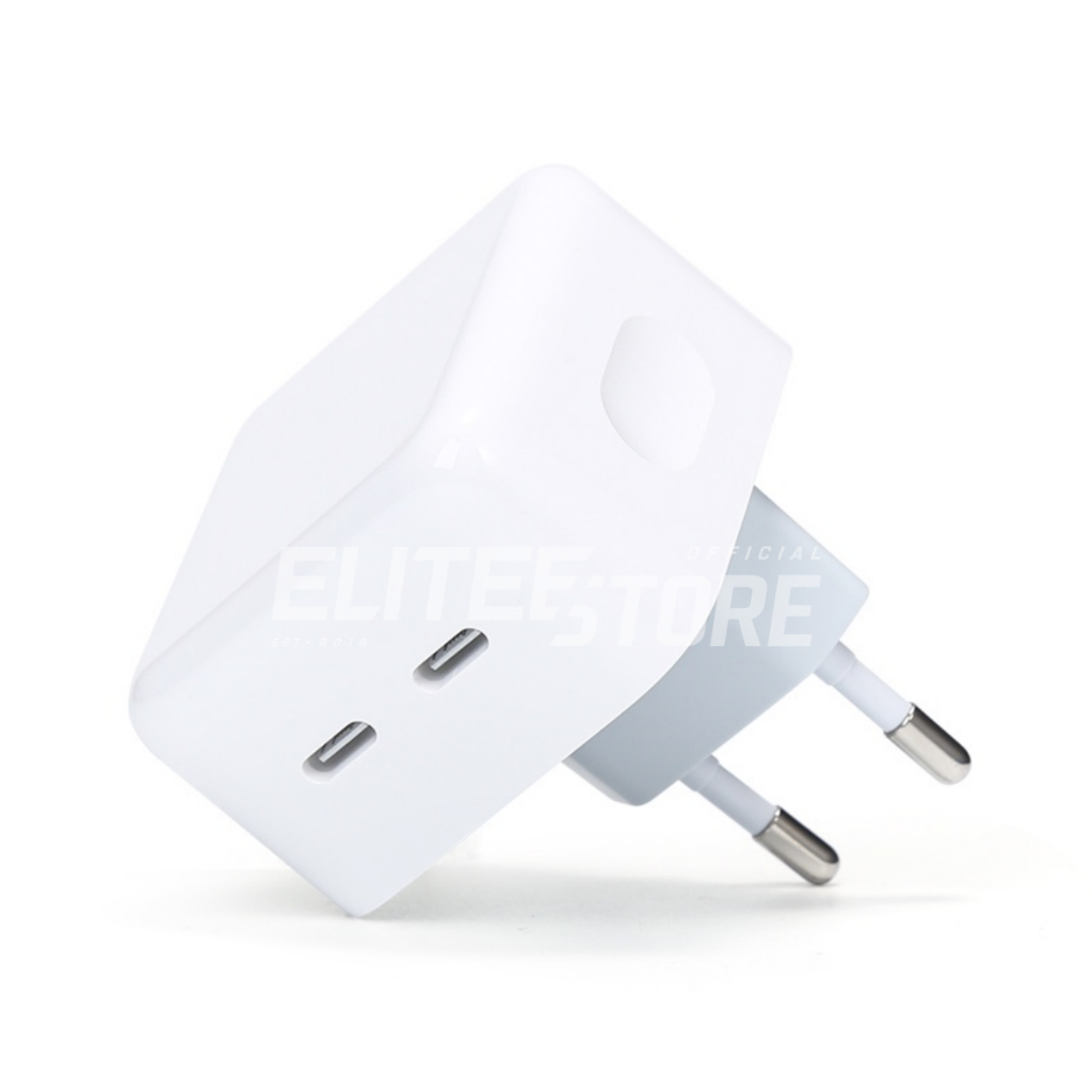 ADAPTER FAST CHARGING 35W DUAL PORT TYPE USB C 35 WATT ORIGINAL / POWER ADAPTER 35W DUAL USB C PORT