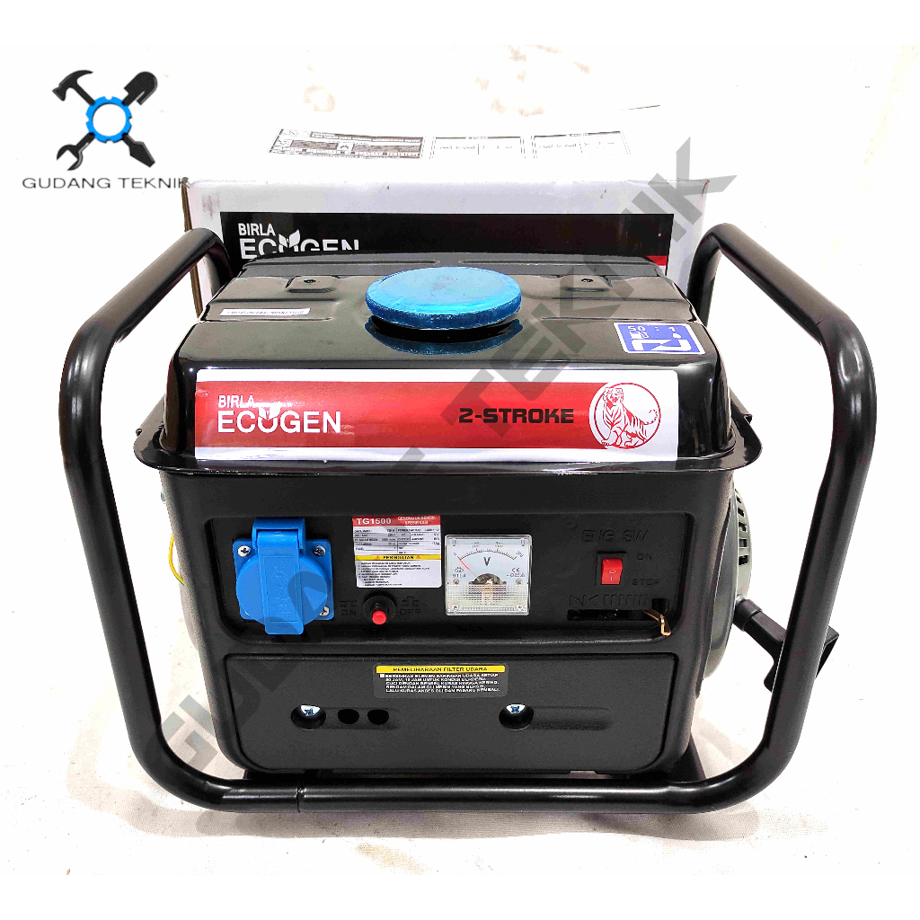 Mesin Genset Listrik 650Watt 2 Tak TS1500 STARKE TG1500 BIRLA ECOGEN / Power Generator Gasoline Bensin 2Tak 650 Watt TS 1500 STARKE x TG 1500 BIRLA ECOGEN