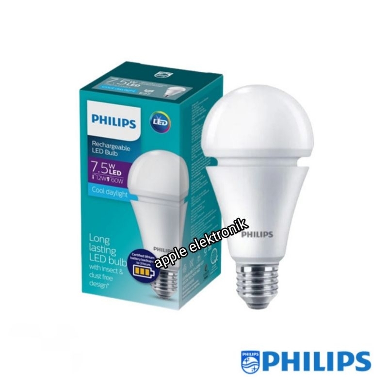 Lampu Emergency Philips 7,5watt/Bohlam Emergency Philips AC/DC 7,5watt