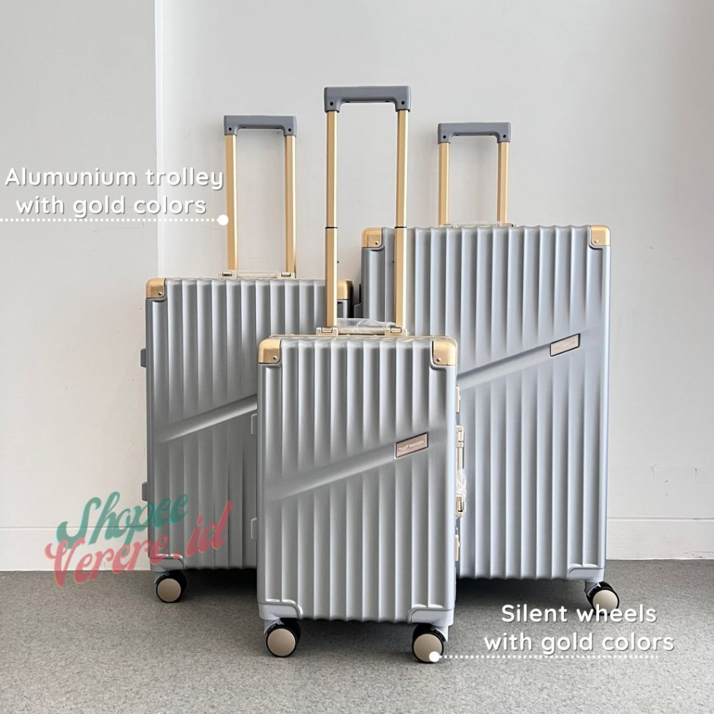 Koper Parkson AURORA Series 20 Inch Cabin Size 24 Inch Baggage Size  TSA Lock Frame Aluminium SuitCase Koper Anti Pecah