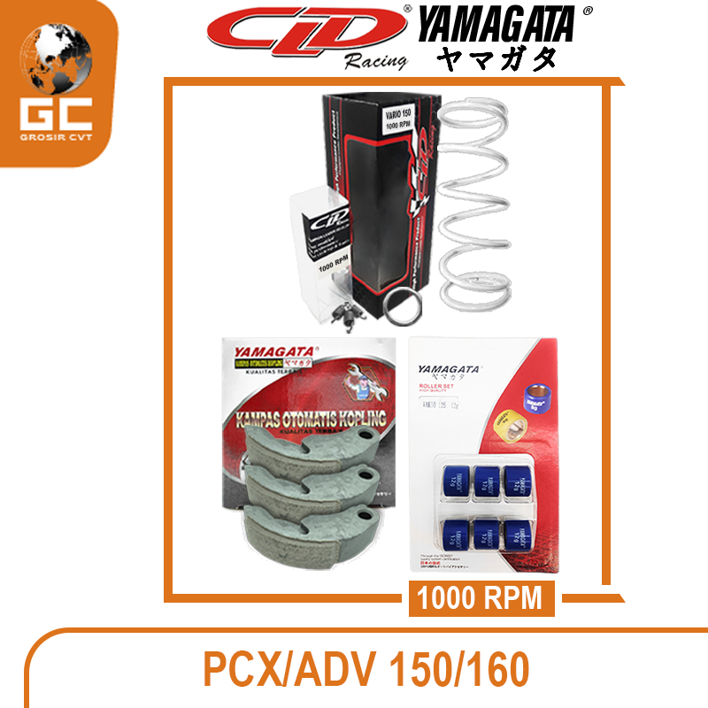 Paket Per CVT + Sentrik + Roller Kampas Ganda Honda Vario PCX ADV Fi ESP CBS ABS Techno Karbu 110/125/150/160 CLD YAMAGATA 1000/1500 RPM