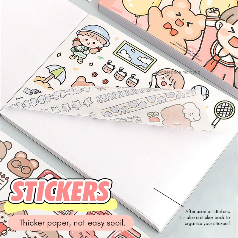 【COD】50LEMBAR / TS Stiker Buku spiral diy craft/imut fancy elegan atk stiker imut