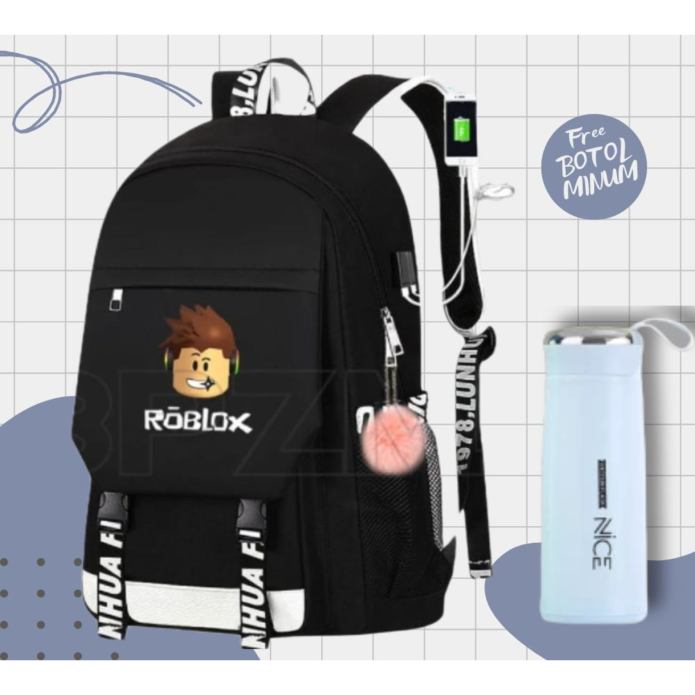 BDKR_TAS - Tas Sekolah Anak Laki-Laki Perempuan Tas ransel anak tk sd paud roblox bags tas sekolah anak roblox USB