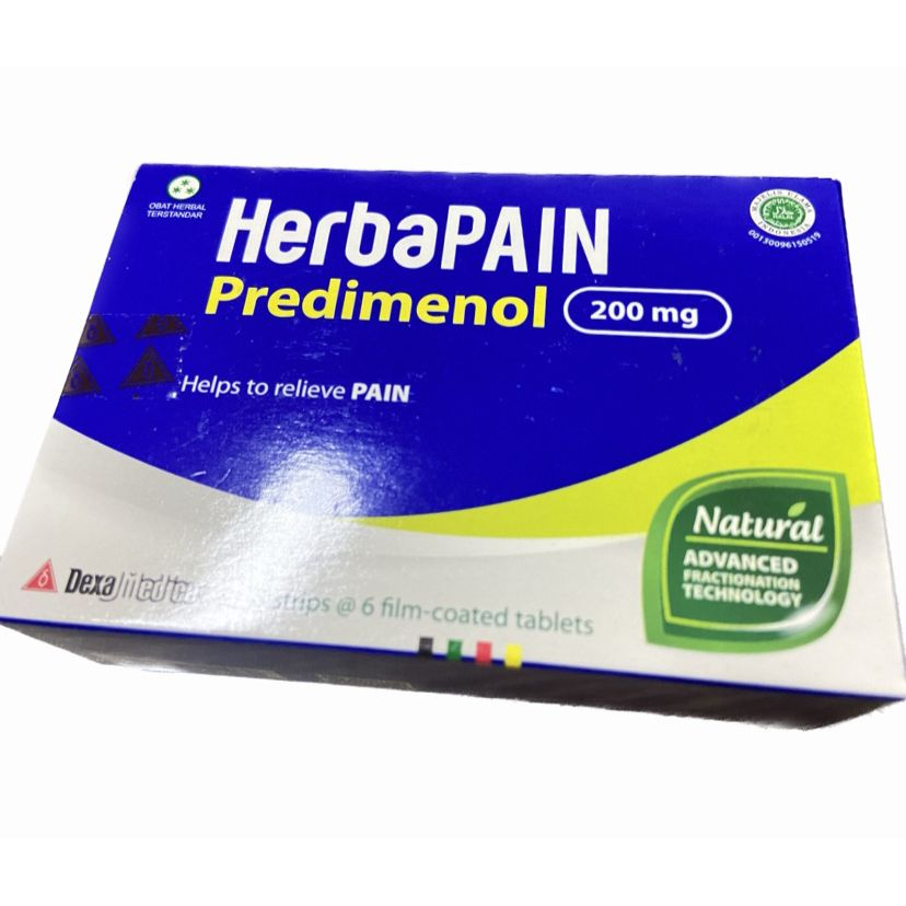 HERBAPAIN Strip 6 Tablet Meredakan Nyeri Kepala dan Nyeri Otot