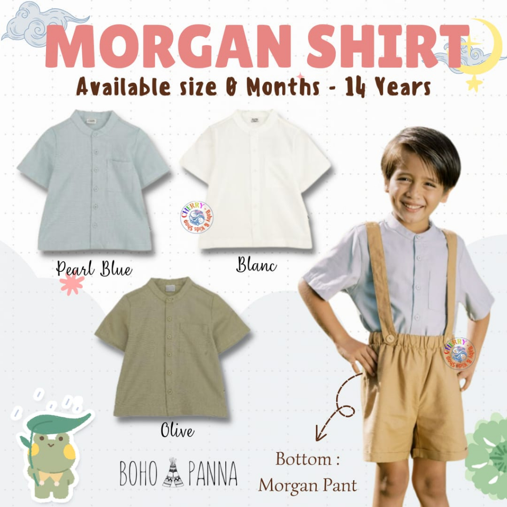 Bohopanna Morgan Shirt 0-14 Tahun Kemeja Katun Anak CBKS