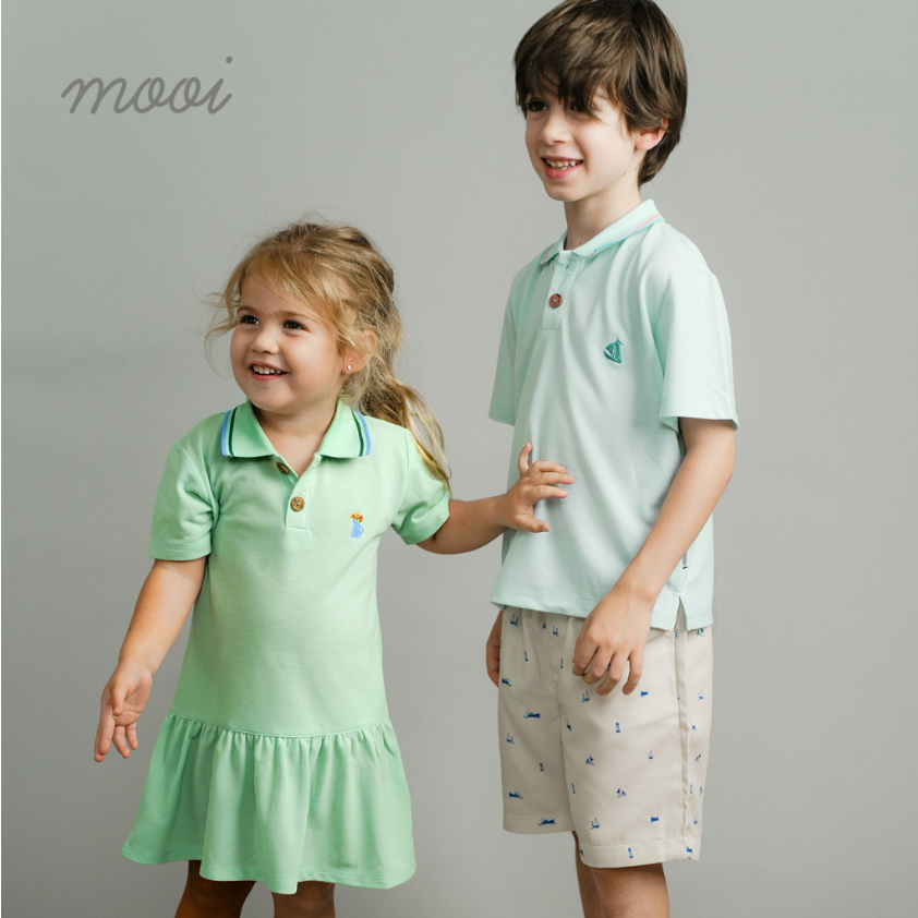 Mooi Polo Dress 1-8 Tahun Collar Polo Dress Lacoste / Dress Anak Perempuan CBKS