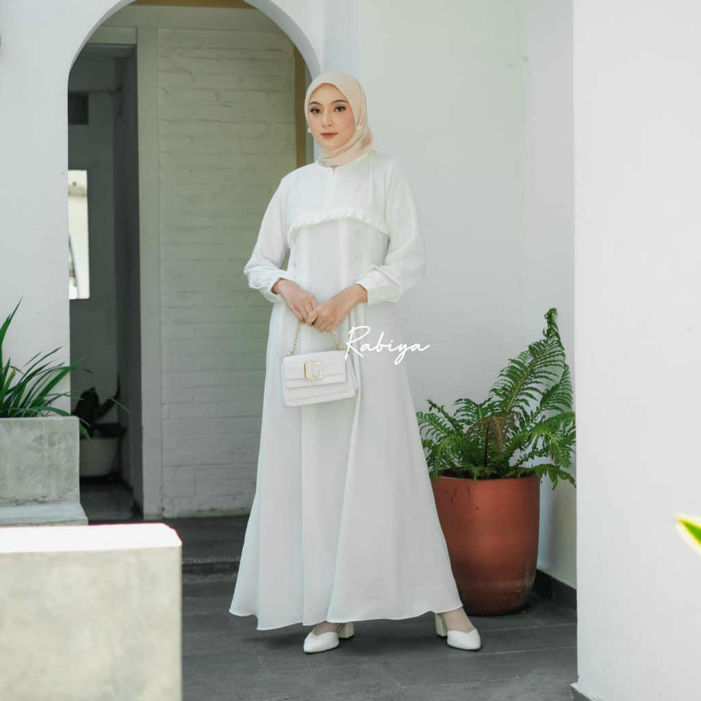 Gamis Syar'i Jumbo Terbaru Baju Muslim Dress Menyusui Wanita Big Size LD Up To 140