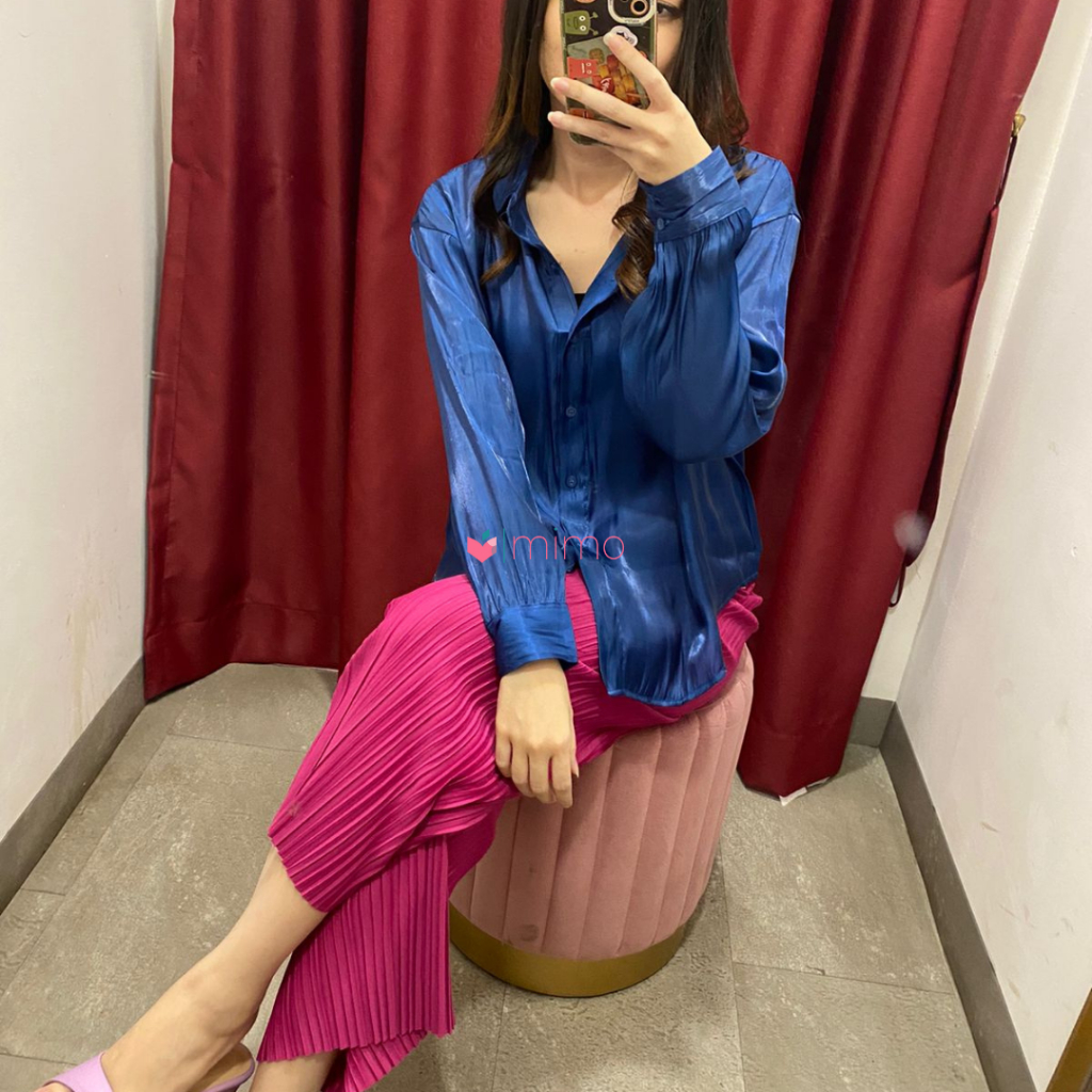 Shimmering silk kemeja