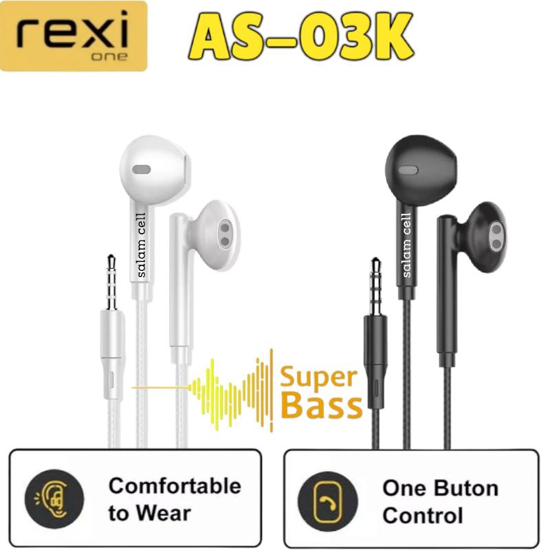 Headset REXI AS-03K Double Bass 3D Stereo Sound Original