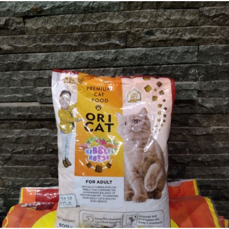 ori cat kible kotak makanan kucing dewasa 800gr