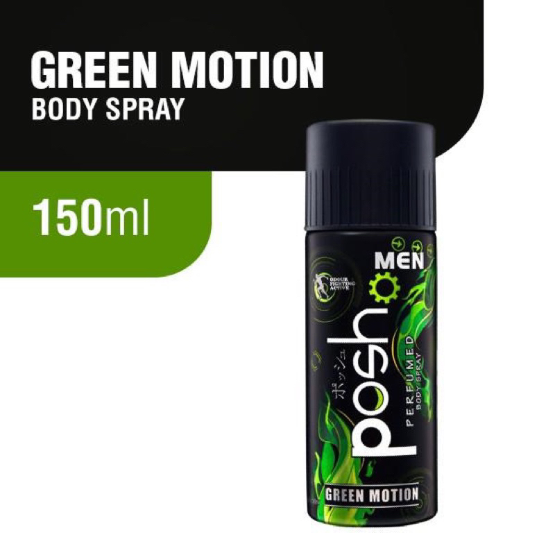 BODY SPRAY POSH MEN GREEN MOTION 150 ML