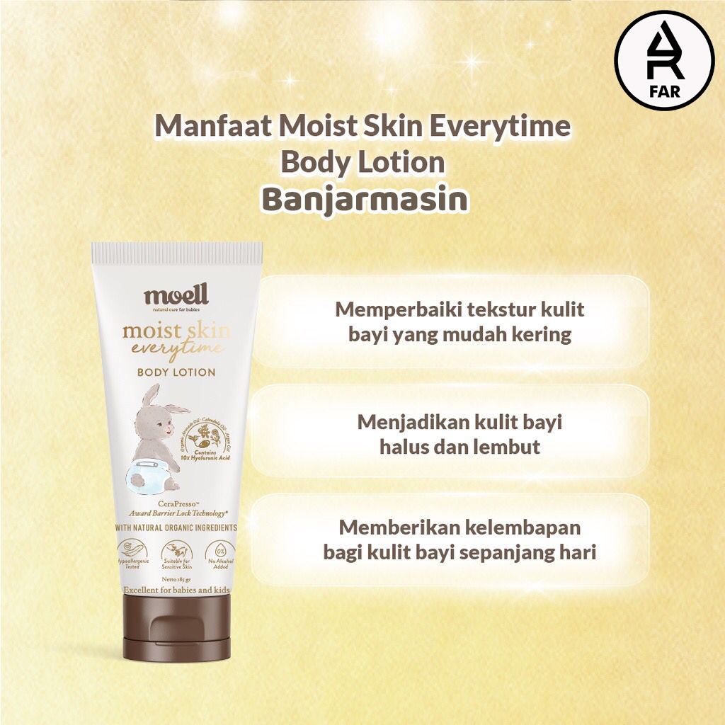 Moell Moist Skin Everytime 185gr / body lotion bayi / natural organic / lotion pelembab kulit baby / aman utk kulit sensitif