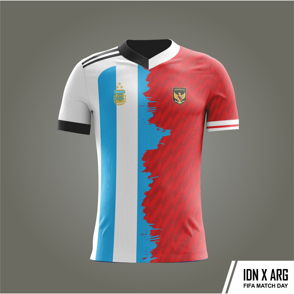 Jersey Sepak Bola INDONESIA X ARGENTINA Friendly Match Edition (FIFA MATCH DAY) V2