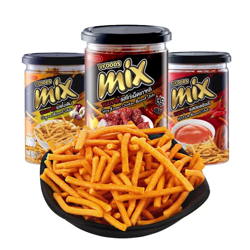 Vfoods Mix Biscuit Stick Rasa Pedas Snack Thailand 150g