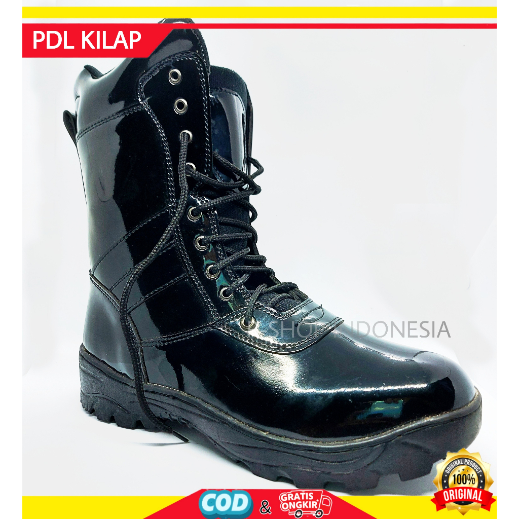 Sepatu PDL TNI Kilap Tanpa di Semir | PDL Dinas Lapangan Satpam Security POLRI Sepatu PDL TNI
