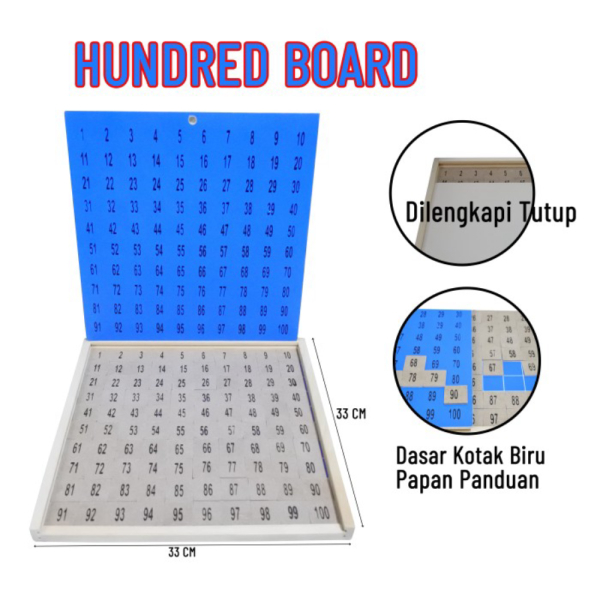 

Jual Mainan Edukasi Anak Montessori Hundred Board Kotak Kayu Angka 1 - 100 Limited