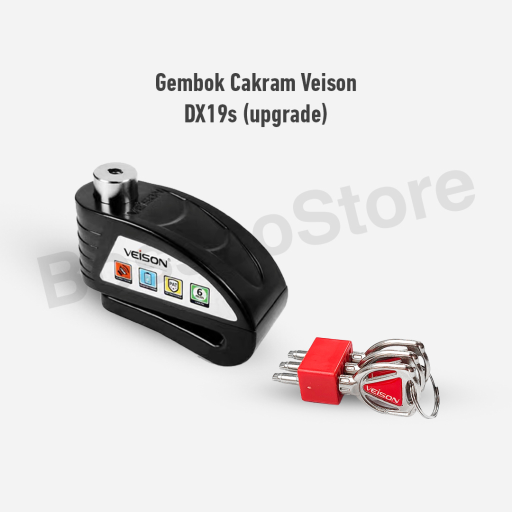 VEISON DX19 Gembok Cakram Alarm Original Kunci Rem Sepeda Motor Discbrake Lock gembok cakram dengan alarm gembok motor anti maling premium gembok motor alarm anti maling terbagus gembok motor gembok stang motor bergaransi berkualitas