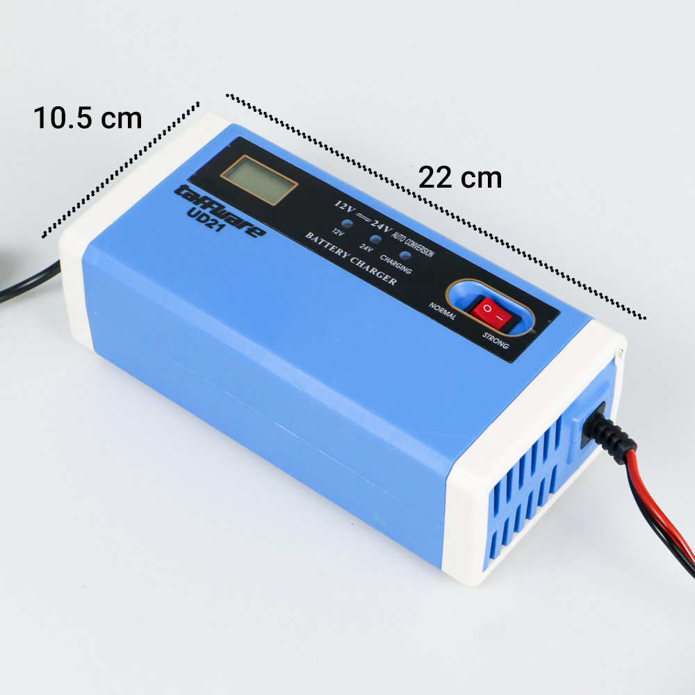 Taffware Charger Aki Mobil Motor Lead Acid 12-24V 10A with LCD - UD21