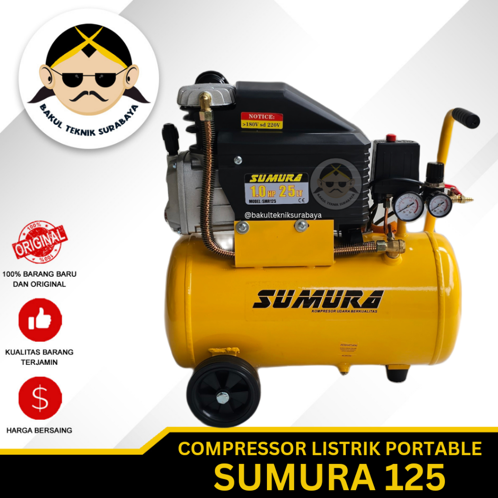 SUMURA Kompresor Angin 3/4Hp & 1Hp SUMURA 75/125