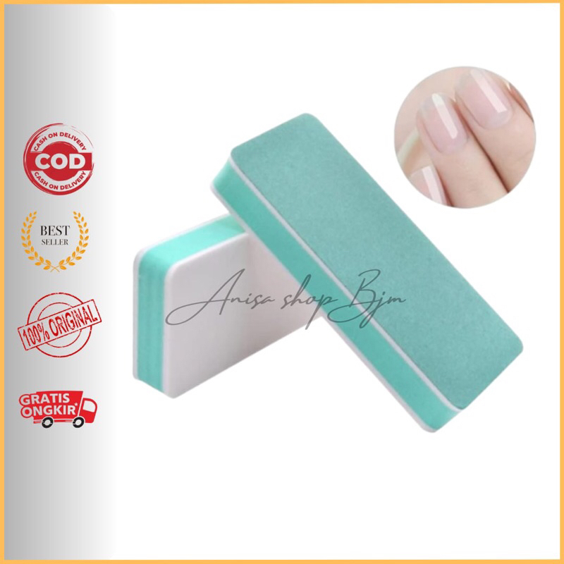 Buffer Kuku Spons Kikir Dua Sisi untuk Manicure / Buffer Pengkilap Kuku / Nail Shinner Square