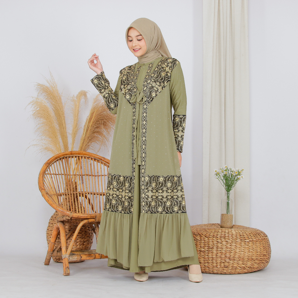 Abiyyuco TA9017 | Gamis Abaya Arabian Turki, Turkey Mewah, Turky Hitam dan Warna