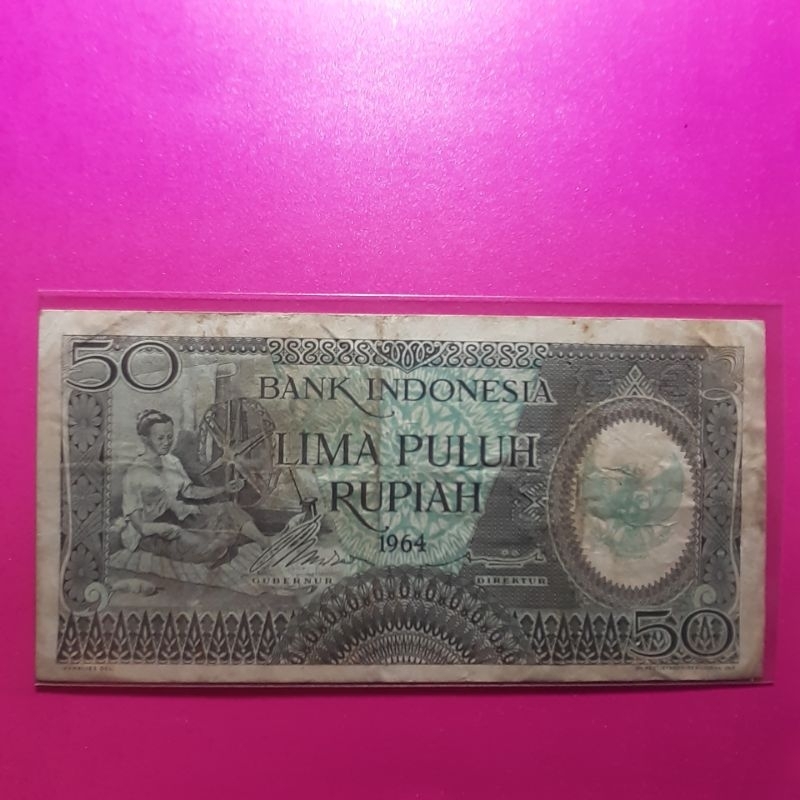 uang 50 rupiah pekerja 1964