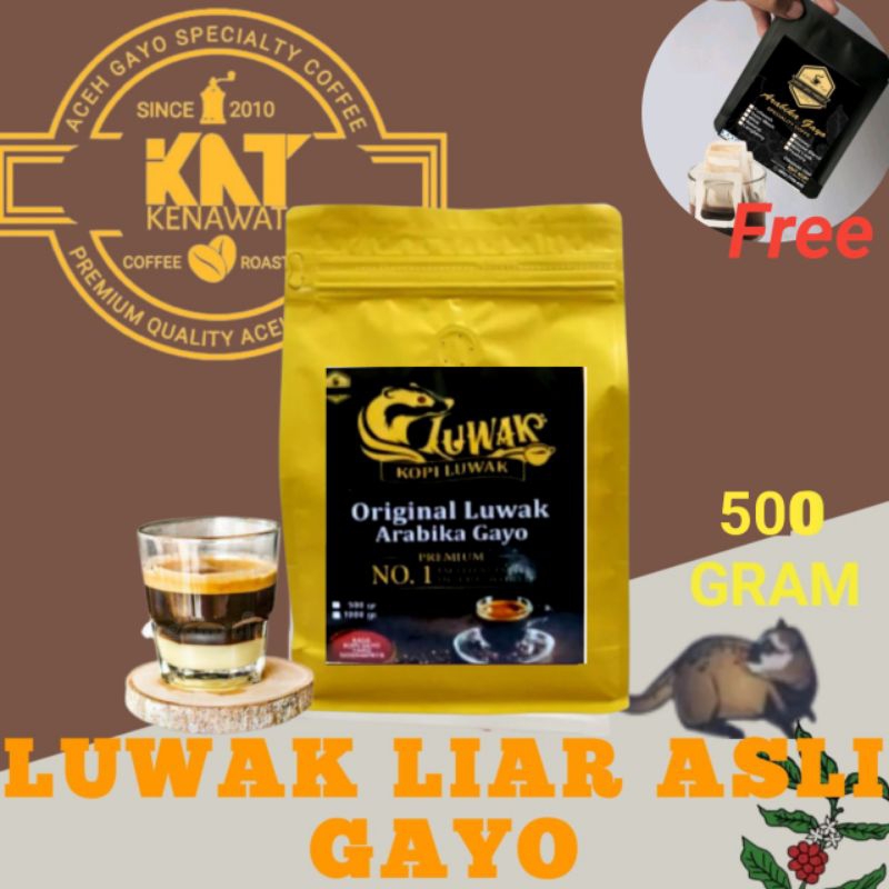 

KOPI LUWAK LIAR ASLI ARABICA GAYO ORIGINAL 500gram KOPI HITAM BUBUK MURNI ACEH ASLI ORIGINAL.