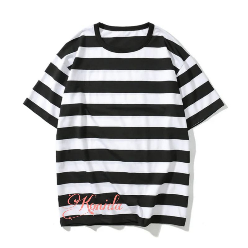 Kaos Stripe Garis Garis Salur Baju Kaos Salur pria kaos terbaru kaos salur kaos garis kaos distro atasan pria