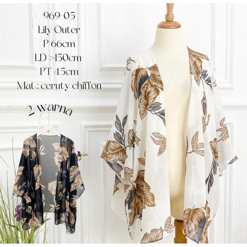 floral outer /cardigan wanita bunga /outer pantai /flowy cardi /cardigan floral jatuh murah