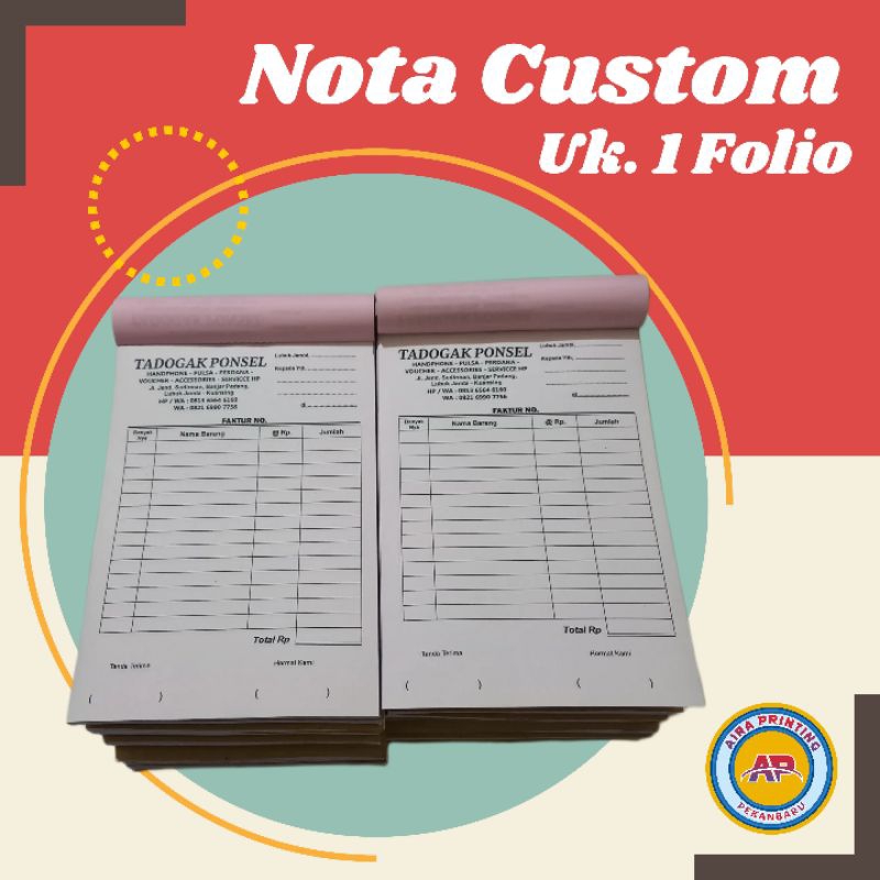 

Cetak Nota Bon Faktur Toko Surat Jalan Kwitansi 1 RIM