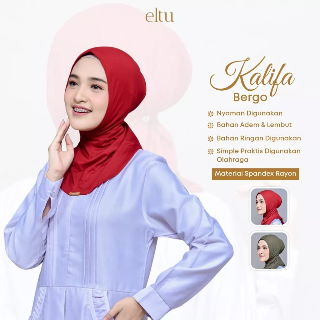 Hijab Instan /Jilbab Bergo Eltu /Jilbab Sport /Kalifa Bergo Eltu