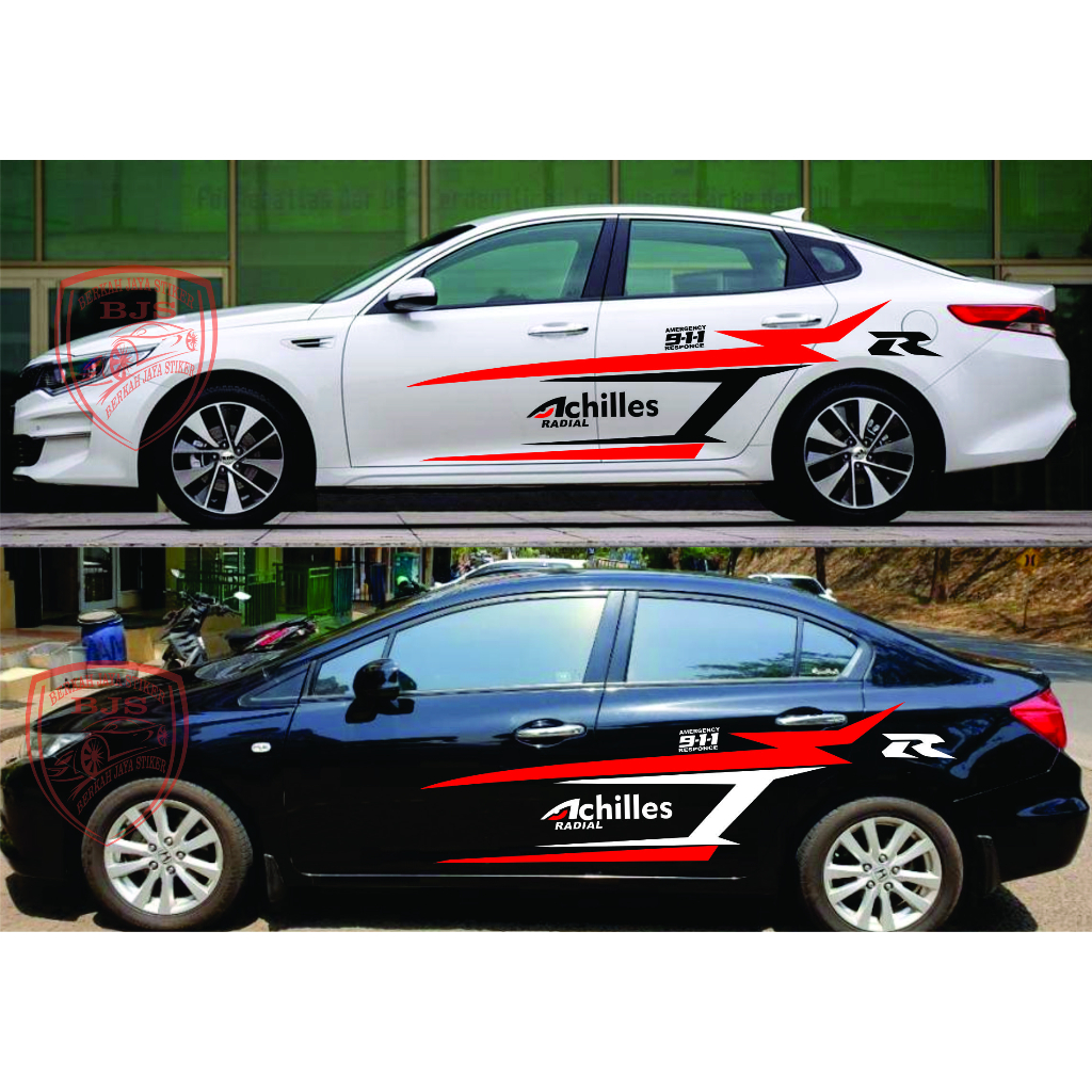 STIKER MOBIL SEDAN ARCHILES VIOS STIKER STRIPING MOBIL SEDAN CIVIC SEDAN COROLLA SEMUA SEDAN