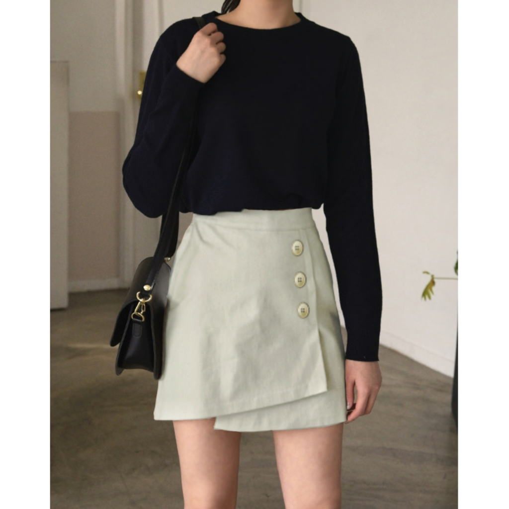 Korean Mini Skirt - Rok Celana Pendek Wanita Hotpants Terbaru -  Mini Skirt Style Korea Jumbo Santai