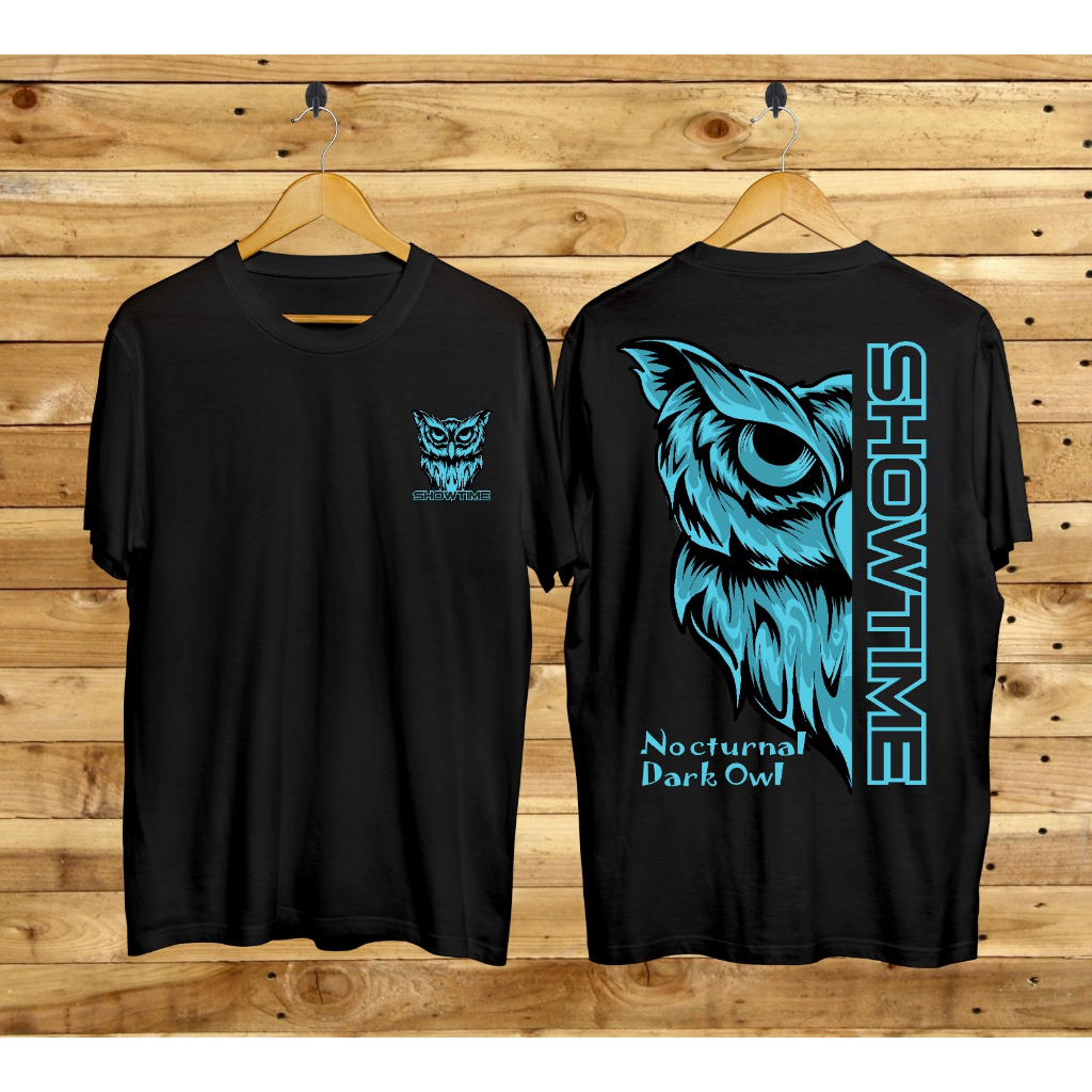 Kaos Tshirt Pria Terbaru Nocturnal Owl Putih Samurai Jepang Distro Lengan Pendek Motif Sablon Bergambar Keren