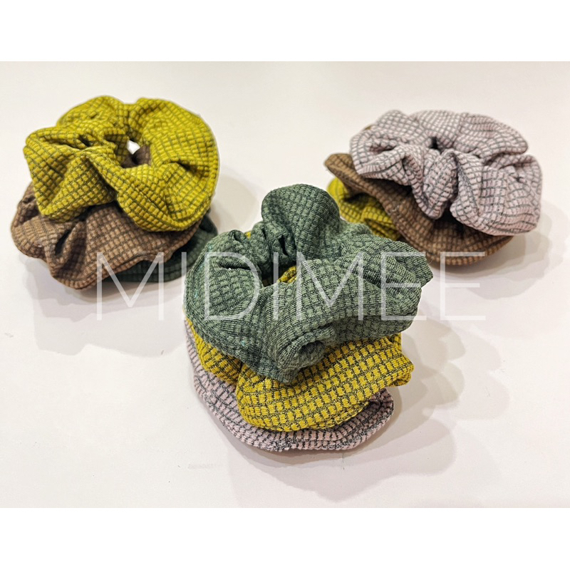 SCRUNCHIE DENIM DIANA ikat rambut /cepol hijab JUMBO