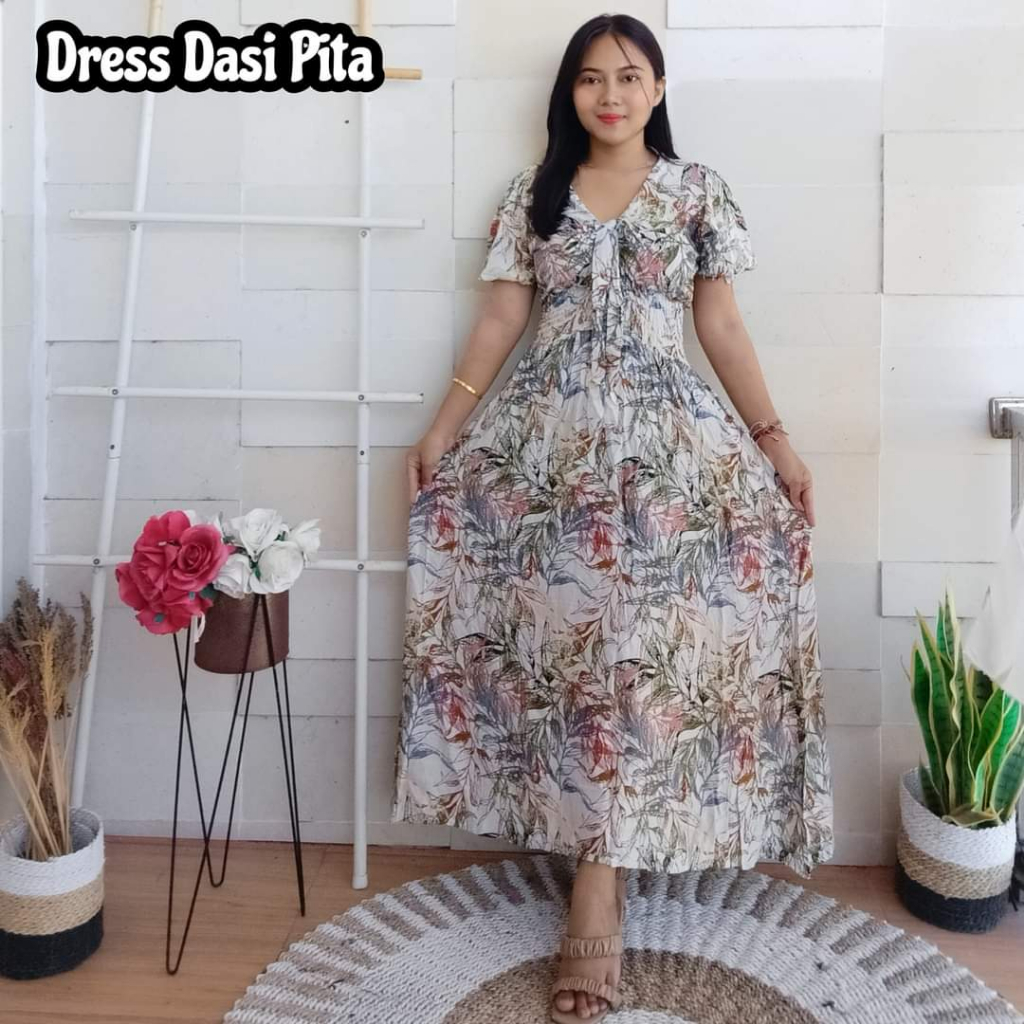 DRESS DASI PITA MOTIF