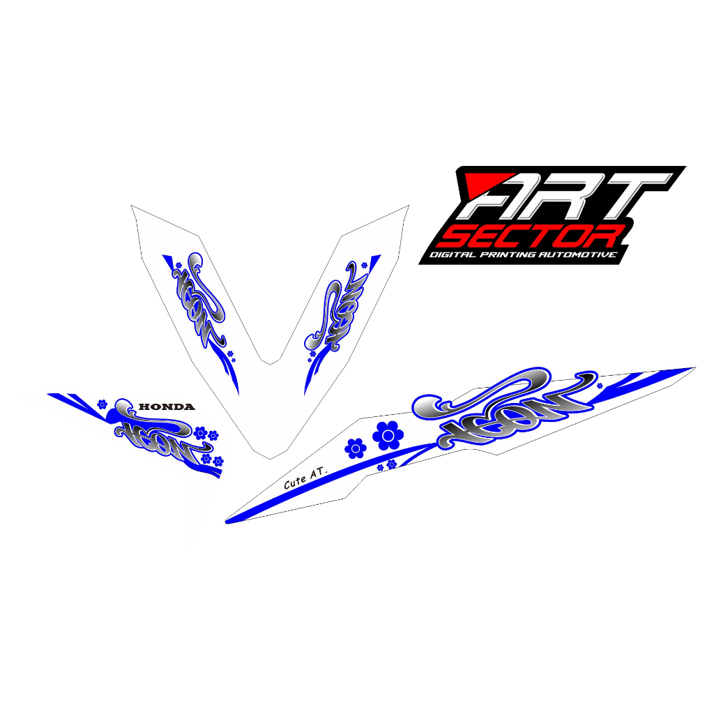 STICKER STRIPING TRANSPARAN BEAT NEW CUTE