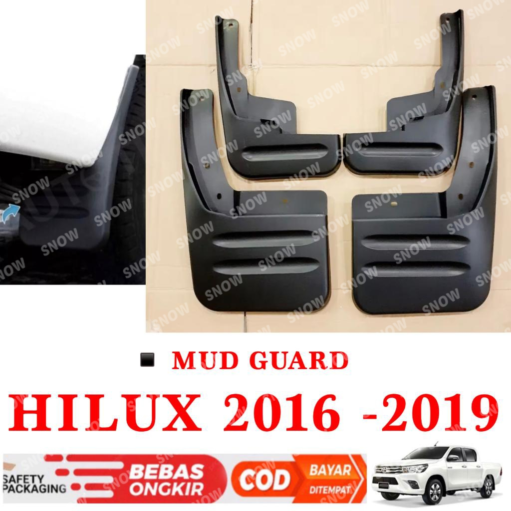 Mud Guard All New Hilux Revo 2016 2018 2019 Karpet Lumpur Hitam