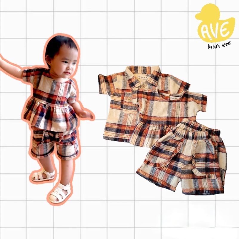 AVE Couple Set Anak Flanel