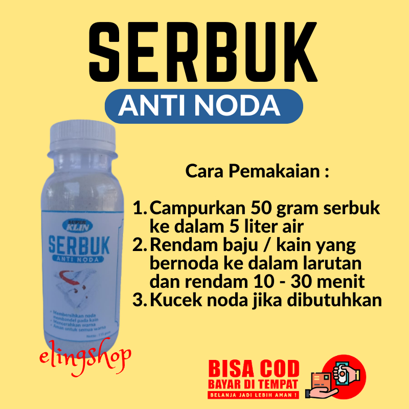 Paket 3 Botol Serbuk Pembersih Penghilang Anti Noda Pakaian Baju Warna Berwarna Bandel Membandel Ampuh